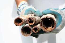 clogged hard water pipes